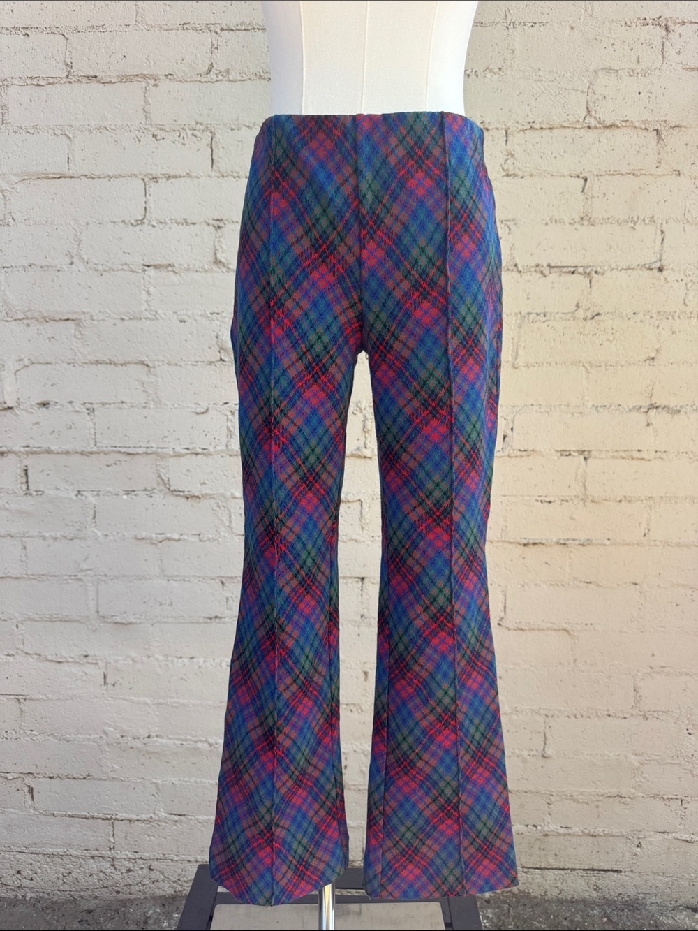 Anthropologie Maeve The Margot Kick-Flare Cropped Pants Plaid Edition Size XS - Picture 6 of 16